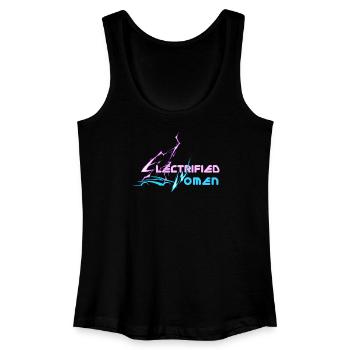 electrified women lightning - Frauen Bio Tank Top - Schwarz - Vorne