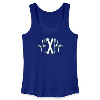 Schifahren Wintersport Snowboard Biathlon Schnee - Frauen Bio Tank Top - Königsblau - Vorne