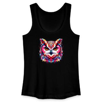 Owl - Women’s Organic Tank Top - black - Front