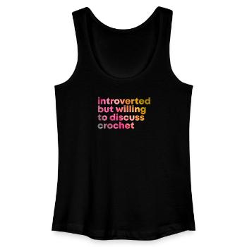 Häkeln - Frauen Bio Tank Top - Schwarz - Vorne