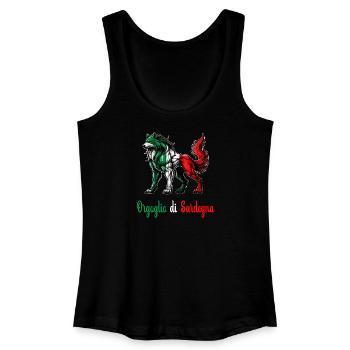Der stolz von Sardinien Italien Flagge - Frauen Bio Tank Top - Schwarz - Vorne