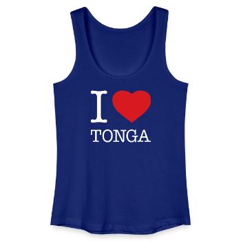 I LOVE TONGA - Women’s Organic Tank Top - royal blue - Front