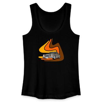 Retro Auto - Frauen Bio Tank Top - Schwarz - Vorne