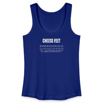 Définition de « Cheese Feet » avec - Débardeur bio Femme - bleu roi - Devant