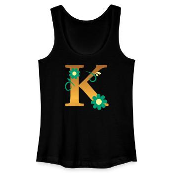 K - Frauen Bio Tank Top - Schwarz - Vorne