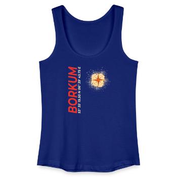 Borkum - Frauen Bio Tank Top - Königsblau - Vorne