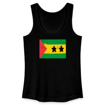 Drapeau de São Tomé-et-Príncipe - Débardeur bio Femme - noir - Devant