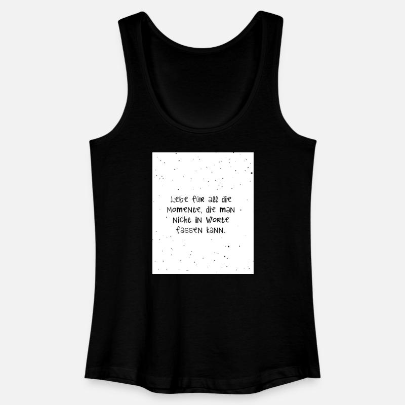 Inspirational Quotes in Handwriting Design - Women’s Organic Tank Top - black