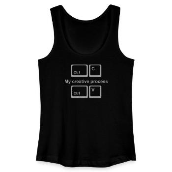 Copy Paste Shirt – Funny Coder & Designer Tee - Frauen Bio Tank Top - Schwarz - Vorne