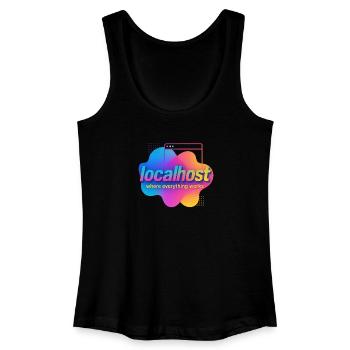 Localhost Buntes Grafik-T-Shirt für Entwickler - Frauen Bio Tank Top - Schwarz - Vorne