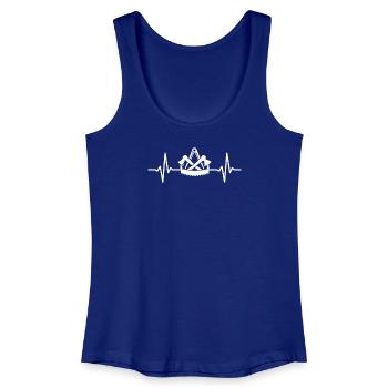 Carpenter's guild sign heartbeat carpenter - Women’s Organic Tank Top - royal blue - Front