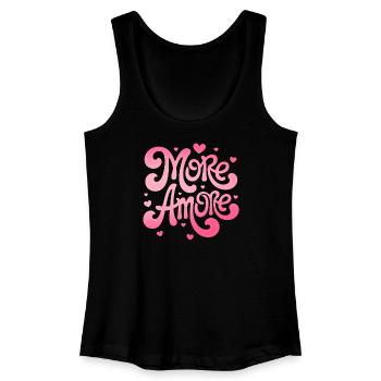 More Amore Hearts - Women’s Organic Tank Top - black - Front