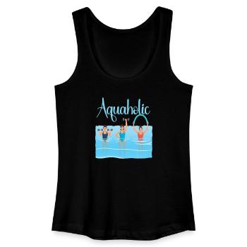 Passionné d'aquagym et d'aquaforme - Débardeur bio Femme - noir - Devant