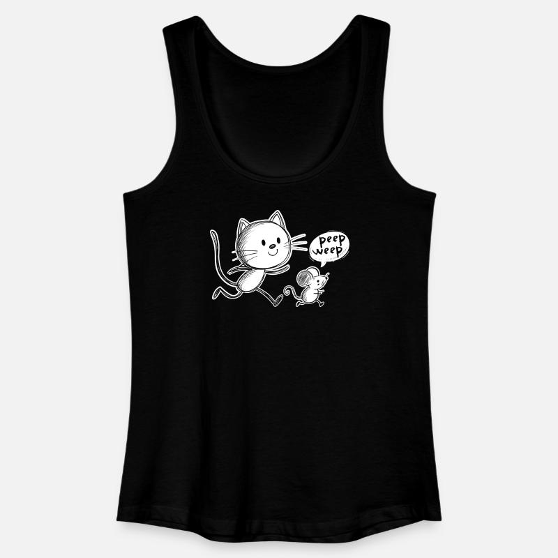 Cat and Mouse - Women’s Organic Tank Top - black
