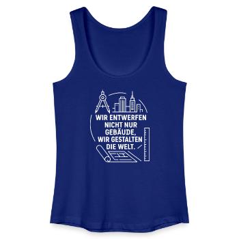 Architektur und Gestaltung  - Frauen Bio Tank Top - Königsblau - Vorne