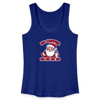 Pixel Vintage Retro Santa - Pas de café No Ho Ho Ho - Débardeur bio Femme - bleu roi - Devant