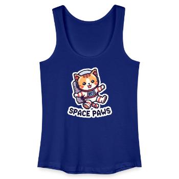 Space Paws – Pixel Cat in Space - Frauen Bio Tank Top - Königsblau - Vorne