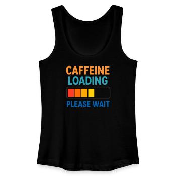 Kaffee Ladebalken Wartezeit - Frauen Bio Tank Top - Schwarz - Vorne