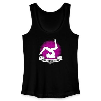 Quote for a contortionist - Women’s Organic Tank Top - black - Front
