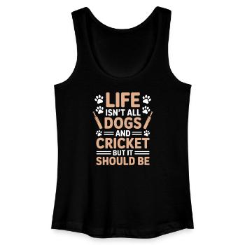 Cricket Dire Chiens Drôle Cricket Cadeau - Débardeur bio Femme - noir - Devant