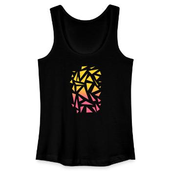 Triangle Pattern - Yellow Red - Women’s Organic Tank Top - black - Front