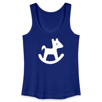 Schaukelpferd-Silhouette - Frauen Bio Tank Top - Königsblau - Vorne