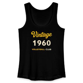Vintage 1960 – Club de volley-ball Rétro Année de naissance - Débardeur bio Femme - noir - Devant