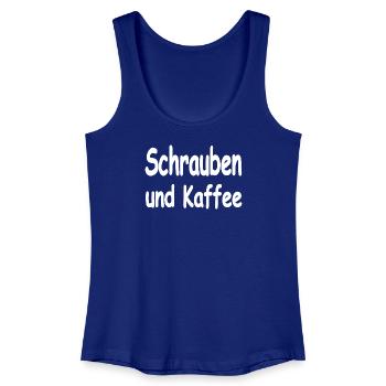 Schrauben - Frauen Bio Tank Top - Königsblau - Vorne