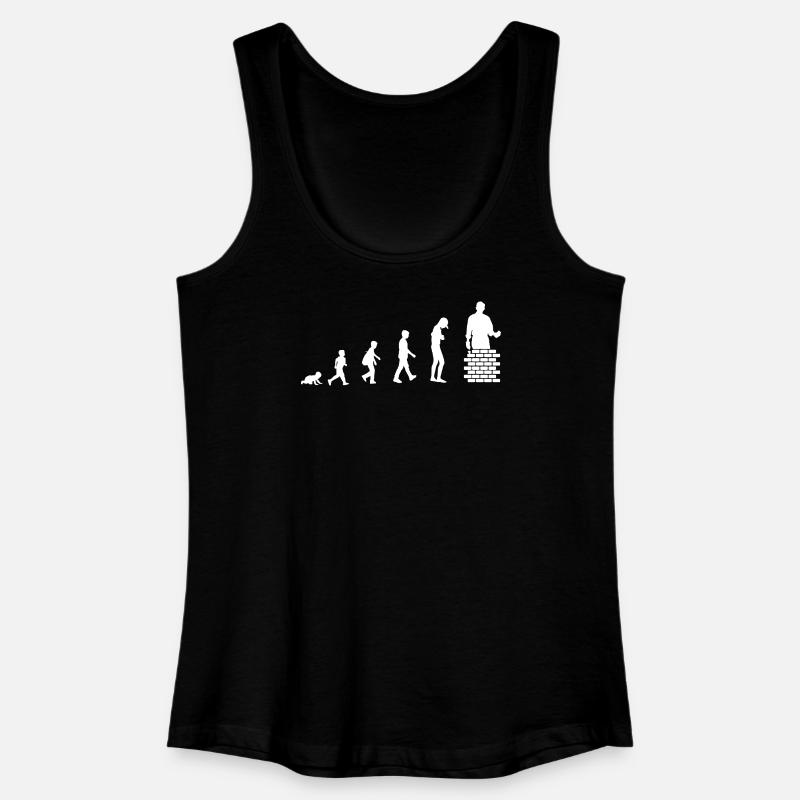 Evolution from baby to bricklayer / profession - Women’s Organic Tank Top - black