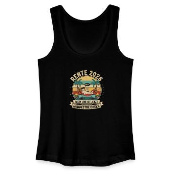 Rente 2026 Hundestreicheln - Frauen Bio Tank Top - Schwarz - Vorne