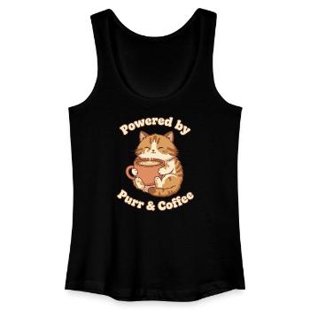 Purring Coffee Love - Women’s Organic Tank Top - black - Front