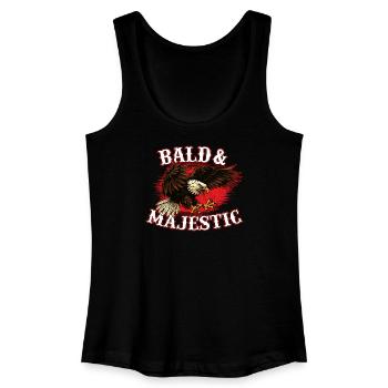 Kahl & majestätisch, lustiger Opa, Humor, Selbstvertrauen, - Frauen Bio Tank Top - Schwarz - Vorne