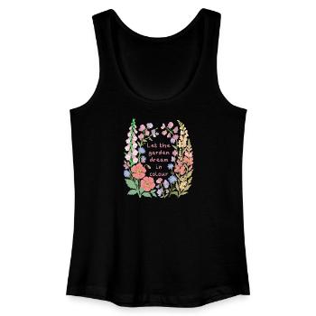 Pastel Garden Dream en couleur - Débardeur bio Femme - noir - Devant