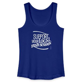 supportyourlocalirishsession2_BLANC - Frauen Bio Tank Top - Königsblau - Vorne