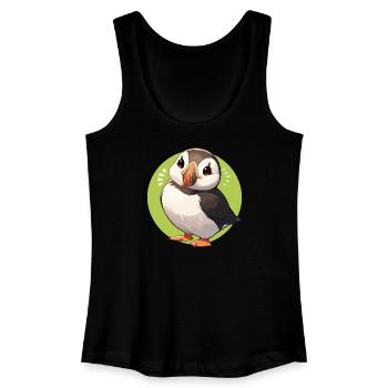 Puffin Papageientaucher - Frauen Bio Tank Top - Schwarz - Vorne