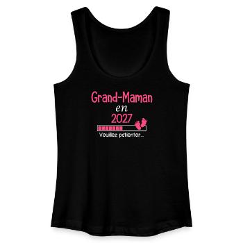 Grandma in 2027 Grandma-to-be gift - Women’s Organic Tank Top - black - Front