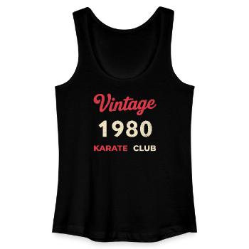 Vintage 1980 – Année de naissance rétro du Karate Club - Débardeur bio Femme - noir - Devant