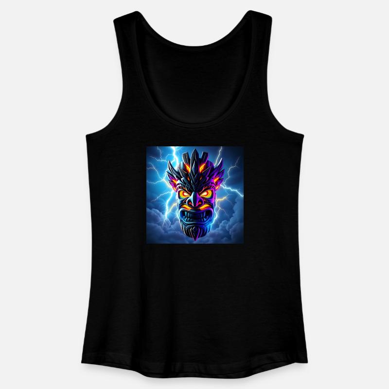 Thunder TIki Mask - Women’s Organic Tank Top - black