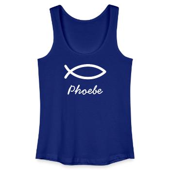 Phoebe christlicher Name mit P Mädchenname Taufe - Frauen Bio Tank Top - Königsblau - Vorne
