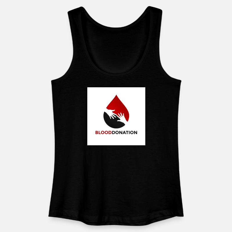 Blood Donation Hands Emblem - Women’s Organic Tank Top - black