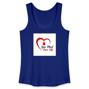Herz-Emblem zur Blutspende - Frauen Bio Tank Top - Königsblau - Vorne
