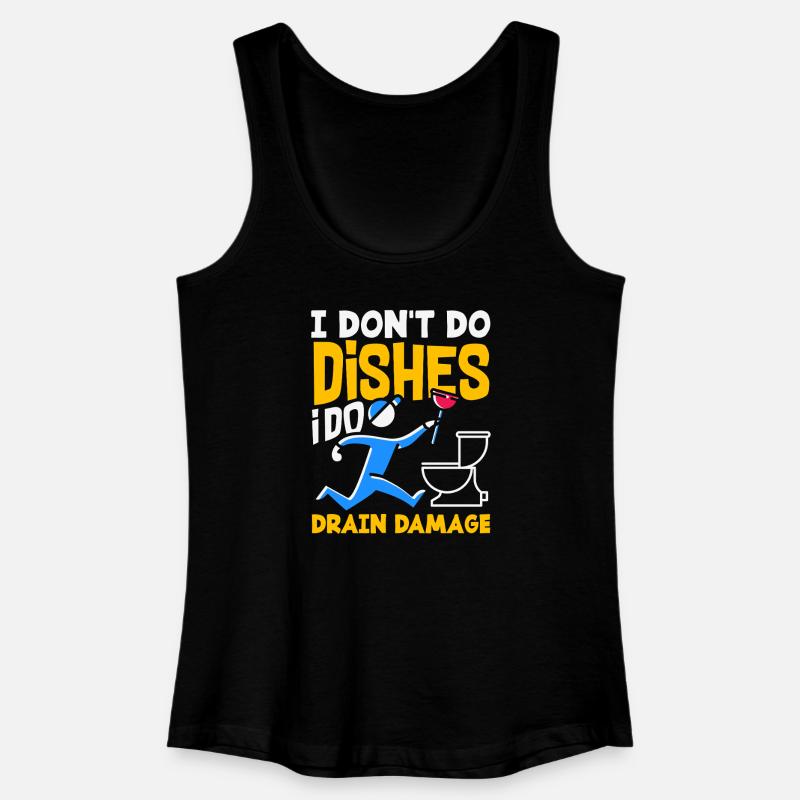Toilet Clogging Master Funny - Women’s Organic Tank Top - black