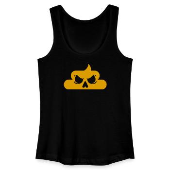 Schädelpoo-Icon - Frauen Bio Tank Top - Schwarz - Vorne