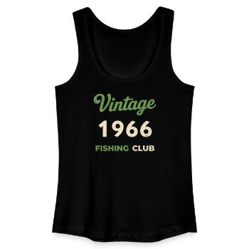 Millésime 1966 – Année de naissance rétro du club de pêche - Débardeur bio Femme - noir - Devant