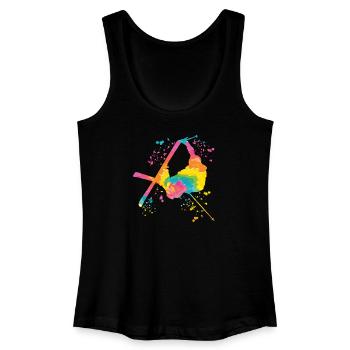 Alpine skiing Winter sports Nordic skiing - Women’s Organic Tank Top - black - Front