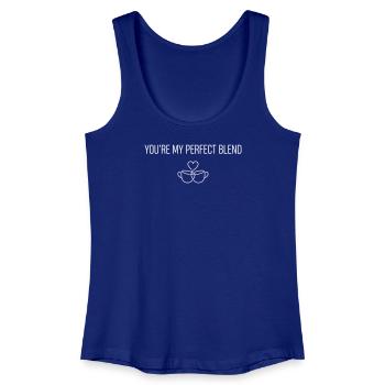 Perfect Blend Valentine - Coffee Lovers White - Women’s Organic Tank Top - royal blue - Front