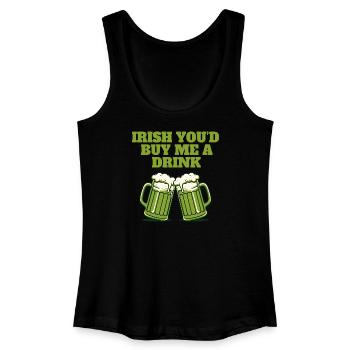 Irlandais Tu m’offrirais un verre - Débardeur bio Femme - noir - Devant