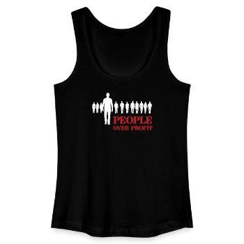Menschen vor Profit - Frauen Bio Tank Top - Schwarz - Vorne