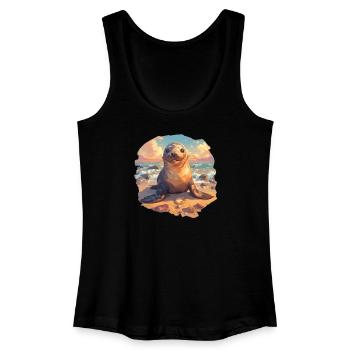 Seelöwen Seelöwe - Frauen Bio Tank Top - Schwarz - Vorne