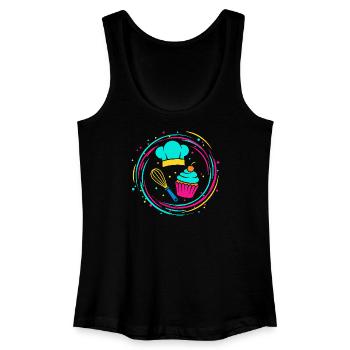 Bäcker - Frauen Bio Tank Top - Schwarz - Vorne